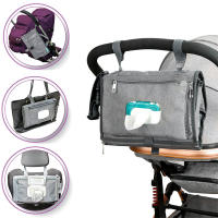 Alfombrilla De Cambio De Pañales Portátil 3 En 1 Con Bolsillos Impermeable Para Viaje Plegable Con Bolsa De Mano Para Bebés De 0 a 36 Meses - details 22