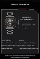 Reloj De Pulsera Deportivo Para Hombre POEDAGAR Lujo Nueva Marca Cuarzo Impermeable Luminoso Cronógrafo Date Con Correa De Acero Inoxidable Estilo Casual - details 5