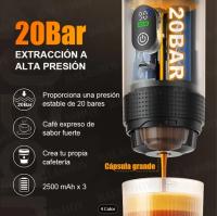 Cafetera eléctrica portátil, cafetera para automóvil para viajes y campamentos, cafetera que funciona con baterías compatible con café molido y cápsulas, color negro - details 9