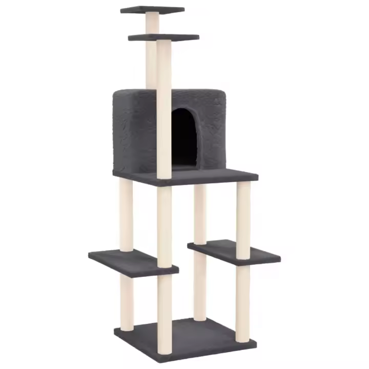 Rascador para Gatos con postes de isal gris obscure144.5 cm - 1