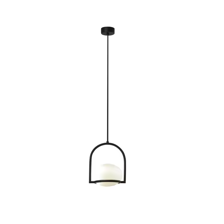 LEDS·C4 Coco Single - Lámpara Colgante de Techo E14 Negro - 1