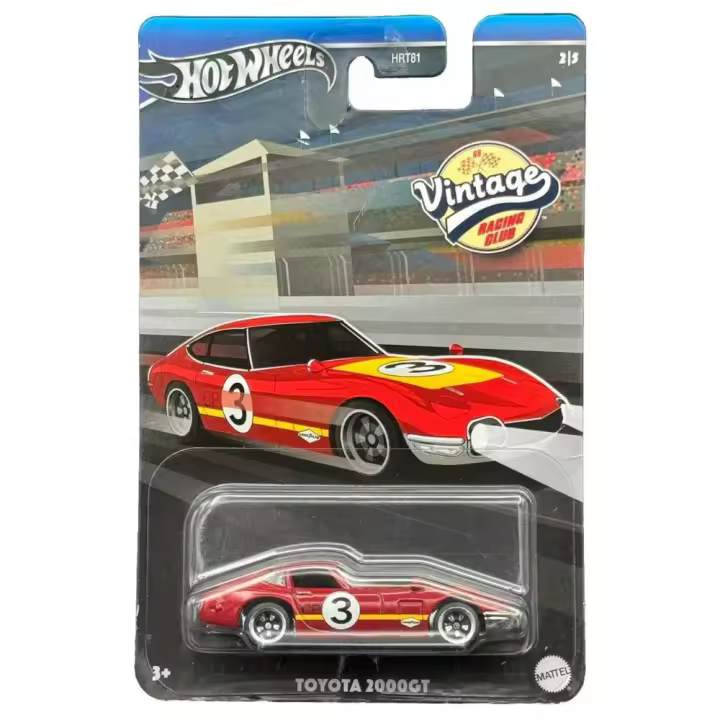 Toyota 2000 GT rojo Hot Wheels Vintage Racing Club a escala 1/64 Mattel - 1