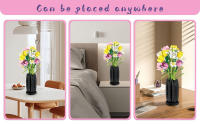 1250PCS Bloques De Construcción De Tulipán Vaso Modelo De Flores Eternas Decoración Para El Hogar Juguetes DIY Para Niñas Regalos Románticos - details 4