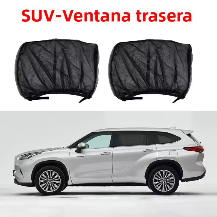 Nuevos 2pcs Protector De Sol Para Coche Accesorios De Estilo Cortina De Protección UV Para Ventanas Lateral Película De Protección De Red Visera De Sol - 1