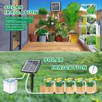 Sistema De Riego Solar Automático Con Sensor De Agua Kit De Riego Por Aspersión Drip Solar Powered Dispositivos De Autopercolación Para Jardín - details 3