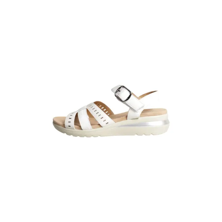 Amarpies AKO28549 Sandalias De Cuña Mujer Blanco - 1