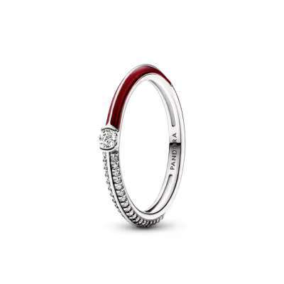 Anillo Pandora ME plata Dual Rojo & Pavé 192528C01 - 1