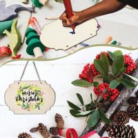 Cartel De Madera Blanca Para Pintar O Escritura DIY Rectangular Pendente De Boda Sin Terminar Estilo Pastoral Material De Madera - details 3