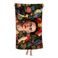 Toalla De Baño Kawaii De Arte De Frida Kahlo Para Niñas Toalla De Playa Cartoon Absorbente Y Secado Rápido Tamaño 30x60 Cm - details 1