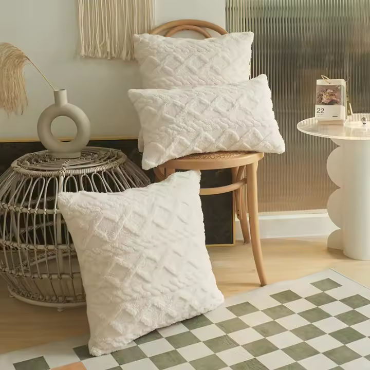 Juego de 2 Fundas de Almohada Decorativas para Dormitorio en Estilo Rústico Moderno, Funda de Almohada Rectangular con Cremallera Invisible para Cama, Sofá, Rústico, 45cm*45cm - 1