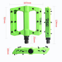 Pedales De Bicicleta De Montaña RACEWORK Plana De Nylon Resistentes a La Abrasión Y Resistencia Ultraligeros 9/16" Para Mountain Bikes Y Road Bicycles - details 12
