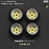 BNDS Rines De Aleación Con Neumáticos De Goma Para Vehículo De Escala 1/64 Estilo JDM VIP 8.3mm Conjunto De 4 Piezas Accesorios Detallados Para Modelo De Coche - details 47