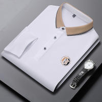 Camiseta Polo De Manga Larga Para Hombre Verano Transpirable Cómoda Bordada Algodón Top Para Ropa De Negocio Estilo Casual - details 8