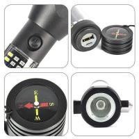 Linterna Táctica Multifuncional USB Recargable Solar Con Porta Vidrio Rompe Emergencia Camping Car Exterior Supervivencia Torcha - details 2
