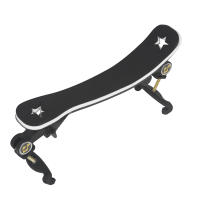 Soporte De Hombro Para Violín Duradero De Silicona Adecuado Para Violines 3/4 4/4 1/8 1/2 Accesorio De Violín Negro Y Madera - details 3