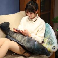 Juguete De Peluche 3D Simulación Peces Mero Salmón Saury Cordero Cojín Creativo Para Sofá Regalo Para Niños Animal De Peluche Tipo Muñeco Relleno De Algodón PP - details 11