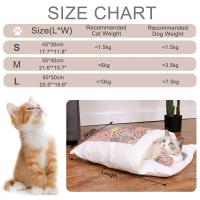 Casa De Gato Kawaii Grande Almohadilla Desmontable Para Adultos Con Cubierta Removible Comodidad Y Alimento Lindo Suministros Para Mascotas - details 0