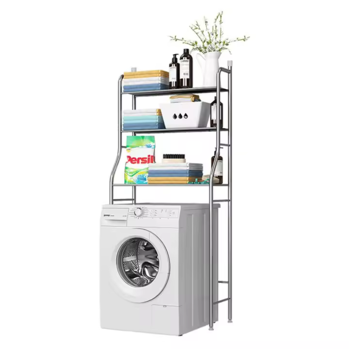 MAGIC SELECT Estantería sobre Lavadora | Estante Lavadora Ahorra Espacio con 3 Baldas | Estante Organizador Impermeable | Patas Ajustables en Altura - 1