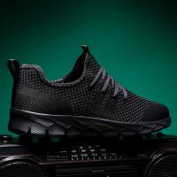 Zapatos De Running Casuales Para Hombre Transpirables De Fibra deFlyknit Suela Suave Ligera Y Respiradera Para Todas Las Estaciones Zapatos Deportivos De Outdoor - details 12