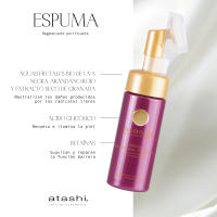 Atashi Antioxidante - Espuma Limpiadora Regenerante Purificante | Limpia, Energiza, Tonifica Y Afina | Limpiador Facial con Ácido Glicólico y Aguas Frutales Bio | Piel Sensible 150 ml - details 5