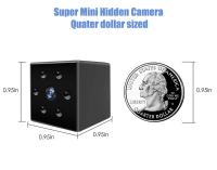 Mini cámara de vigilancia, pequeña cámara oculta 1080P HD 30fps  Cámara de vigilancia y seguridad portátil con visión nocturna y detección de movimiento para el hogar, automóvil, dron, oficina,e.t.c - details 5