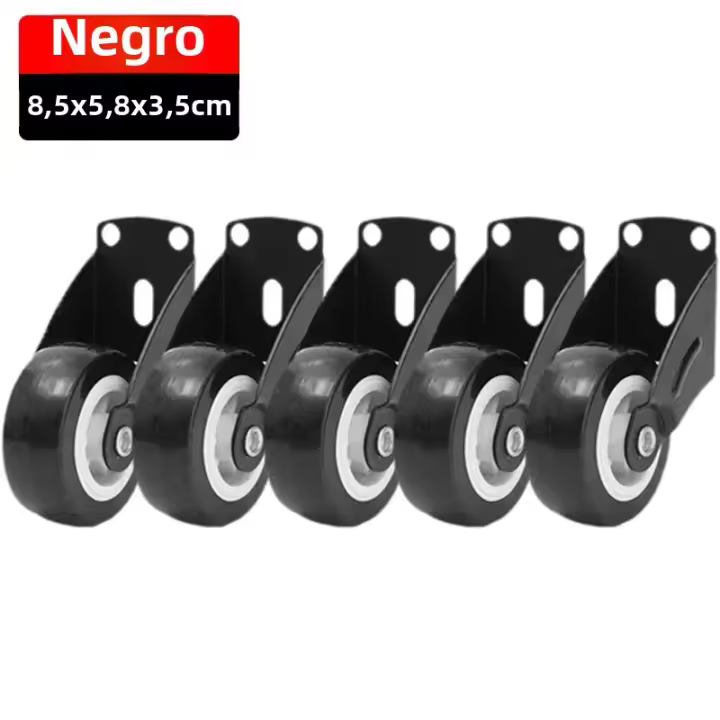 Ruedas De Muebles Universales De Alta Resistencia Con Freno De Seguridad Rueda Silenciosa Para Mesa Silla Sofá Material De Caster - 1