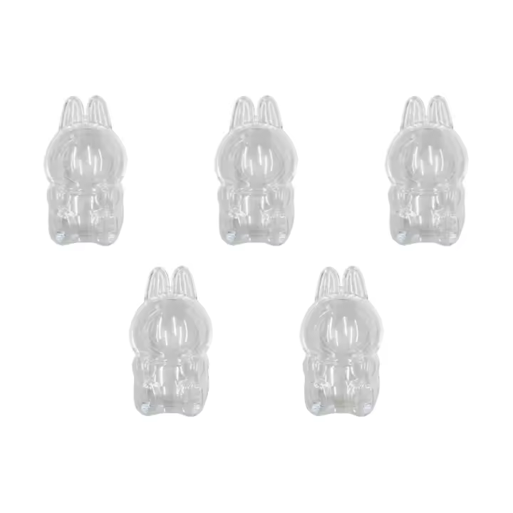 Caja De Almacenamiento Para Muñecos De Fiesta Sentados Y Figuras De Vinyl Transparente Protectora Y Antipolvo Labubu 5 Piezas - 1