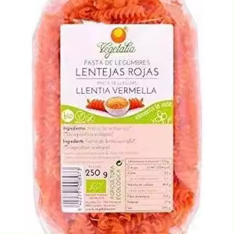 Vegetalia Espirales Lentejas Rojas Bio 250G - 1
