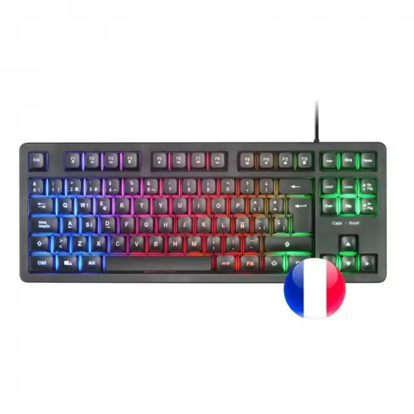 Mars gaming mk023 teclado gaming - tecnologia h-mech red - iluminacion frgb led - anti-ghosting - compatible con windows, linux, consolas - frances - color negro - 1