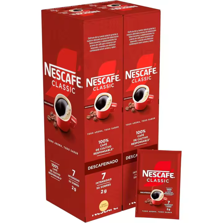 Nescafé descafeinado estuche 100 sobres de 2 grs. - 1