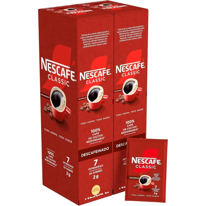 Nescafé descafeinado estuche 100 sobres de 2 grs. - 1