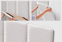 DHOME Cabecero Tapizado Terciopelo Liso Ecológica Antimanchas Diseño Modular Vertical Autoadhesivo Cabezal Cama Altura 135cm - details 3
