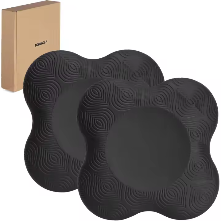 Rodilleras de yoga, paquete de 2, de espuma antideslizante, almohadillas de soporte comodas, Esterilla para Ejercicio de equilibrio (20x20 cm) - 1