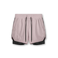 Shorts De Verano 2023 Para Hombre Deporte Fitness Running Doble Capa Quick-drying Two-in-One Estilo Casual Cierre Con Cordón - details 12