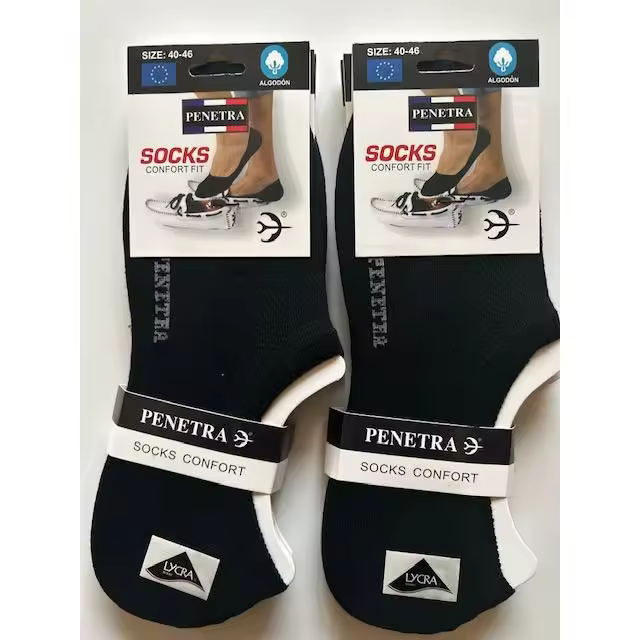 12 pares de Calcetines Pinckis sock confort Penetra hombre color negro talla 40-46 - 1