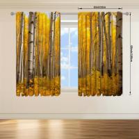 2pcs Cortina De Ventana Con Estampado De Arce Amarillo Para Decoración Del Hogar Tratamiento De Ventana Para Dormitorio Oficina Cocina Sala De Estar Y Estudio - details 14