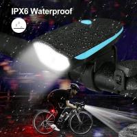 Lámpara De Bicicleta Con Bocina Recargable Por USB Luz Frontal Para Ciclismo Y Scooter Electrónico ABS Impermeable IPX6 Con Función De Sensor Inteligente - details 3