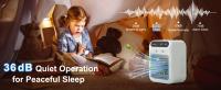 25W Recargable Mini Unidad de Aire Acondicionado Portátil 2 Spray de Aire Frío, Ventilador de Enfriamiento Personal with 2 Velocidades, Pequeños - details 7
