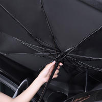 Parasol Coche Delantero 130x65cm, Paraguas del Coche Parasol con Funda, Parasol Plegable Coche Protector con Anti UV Rayos, Parabrisas Delantero Coche Protección Solar - details 4