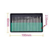 Juego De 20 Piezas De Brocas De Diamante Para Grabado Y Pulido De Vidrio Piedra Jade Con Rosca De 2.35/3mm Punto Agujas Herramienta Rotatoria - details 9