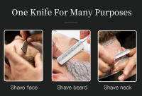 Cuchilla Manual Para Barba De Calidad Profesional Clásica Recta Con Mango De Madera Herramienta De Afeitar Para Hombres En Salón De Belleza - details 2