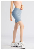 FREES COPES Pack Ahorro 3 Piezas Pantalones Cortos de Yoga Sin Costura Cintura Alta Elásticos Caderas Levantadas Negros + Grises + Azules - details 3