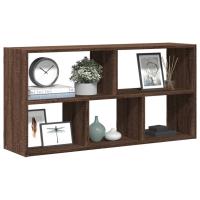 vidaXL Estante de pared madera ingeniería 100x25x50 cm en color Roble ahumado/Roble Sonoma/Negro y más | práctico organizador multiusos diseño compacto funcional - details 3