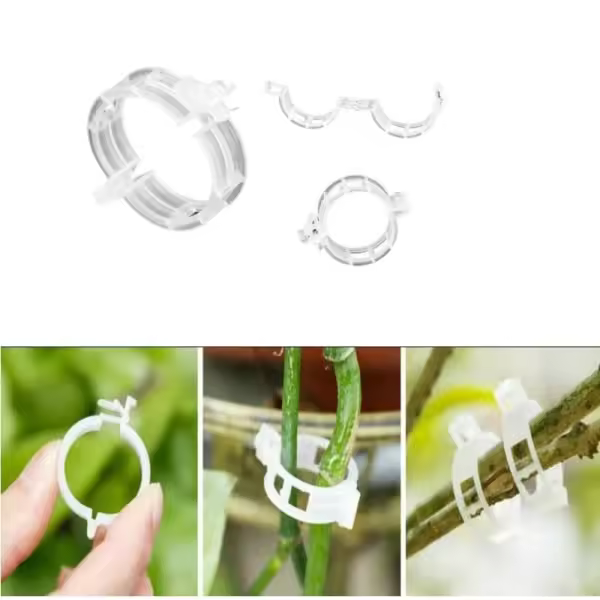 Abrazaderas para plantas para soportes vegetales/enrejidas 100-pack Verde - 1