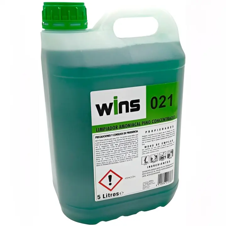 Vinfer limpiador amoniacal pino concentrado wins 021 verde -garrafa 5l- - 1