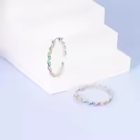 Pendientes De Aro De Plata 925 Para Mujer Con Zirconia Joyería De Moda Regalo Original Eardrop Pendientes Metálicos Tipo Aro - details 26