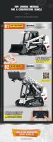 Bloques De Construcción Bobcat Loader 1366PCS Para Niños Vehículo De Ingeniería Remoto Ciudad MOC Bloques Técnologías Juguete DIY Regalo De Cumpleaños - details 1