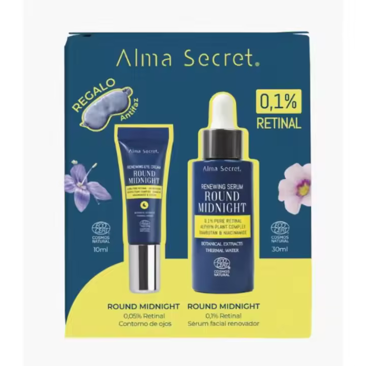 Pack Retinal 0,1%: Sérum Retinal & Contorno Ojos Retinal - Alma Secret - Un tratamiento nocturno de alta potencia para regenerar tu piel en profundidad. Formulado con una nueva generación de Retinal puro de múltiple encapsulación. - 1