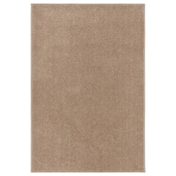 vidaXL Alfombra de pelo corto marrón 160x230 cm - 1