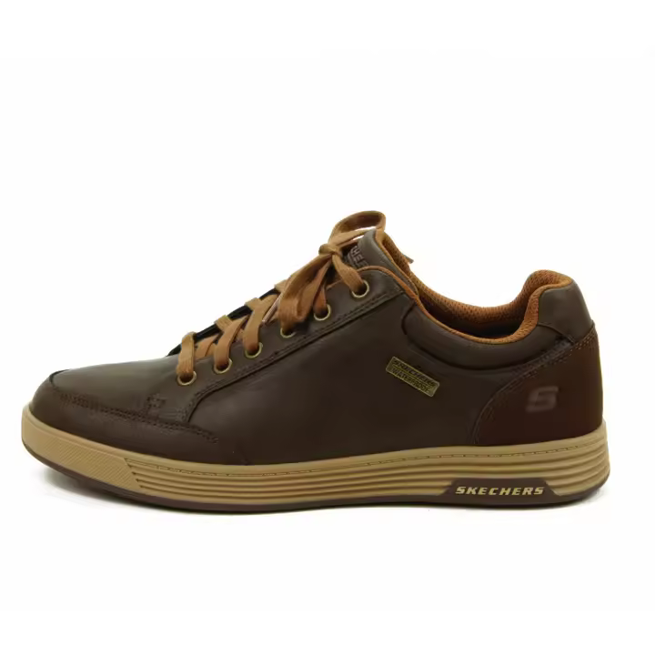 Skechers mod. 210944 zapato casual para hombre en piel natural, cordones - 1